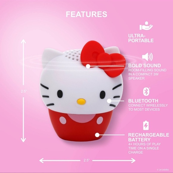 Hello Kitty Bitty Boomer Bluetooth Speaker - Picture 4 of 6